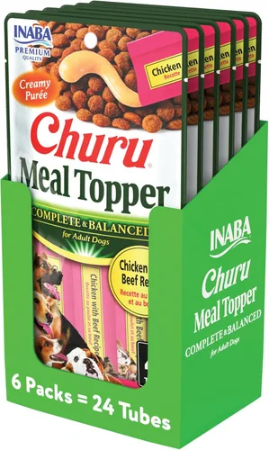 Miniatura 11 de INABA Churu - Complemento de comida para perros, completo y equilibrado, puré cremoso y lamible, complemento de comida para perros, tubo de 0.5