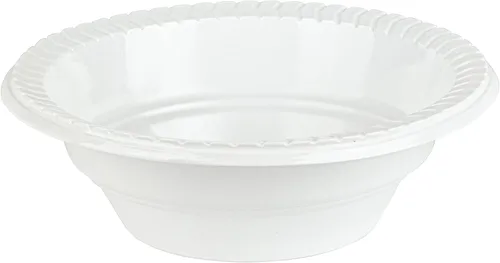 Miniatura 11 de Plasticpro Cuencos redondos de plástico para microondas, desechables, color blanco, vajilla (200, 16 onzas)