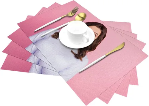 Miniatura 2 de Manteles individuales personalizados, añade tu nombre, foto, texto, tapete para mesa de niños, lavable, resistente al calor, para mesa de cocina