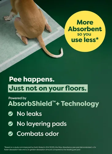 Miniatura 5 de Earth Rated Max Absorbency - Almohadillas para orinar de cachorros para perros que se absorben 2 veces más rápido y 2 veces más, a prueba de fugas