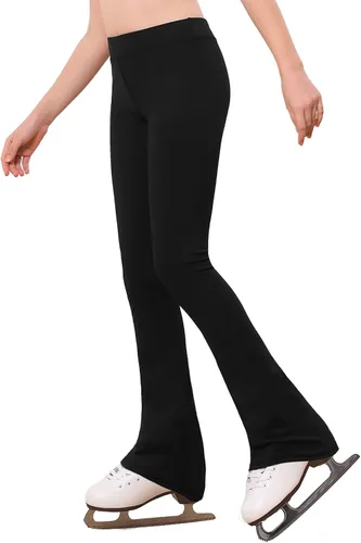 Miniatura 2 de Stelle Pantalones de patinaje artístico para niña, leggings de patinaje sobre hielo, forro polar cálido, ropa de entrenamiento