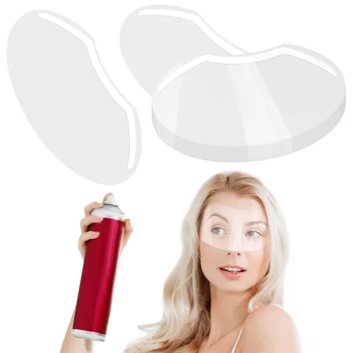 EBANKU Protector Facial y para Ojos, 50 Piezas de Visera de Ducha de Plástico, Protector de Ojos para Maquillaje y Cejas para Adultos