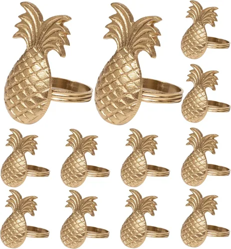 Miniatura 19 de Juego de 6 servilleteros con diseño de estrella, de aluminio duradero, para mesas elegantes, servilleteros de metal, resistente al óxido, decoración
