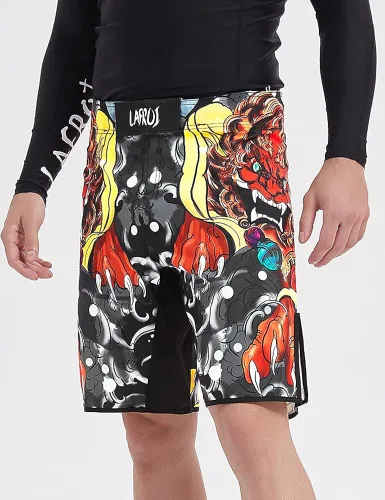 Miniatura 3 de LAFROI QJK01 - Pantalones cortos de boxeo para hombre con cordón y bolsillo