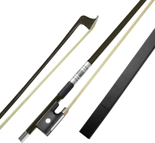 Arco de violín de fibra de carbono 4/4 arco de violín maestro pelo de caballo natural para jugador porfessional bonito arco con una hermosa caja de