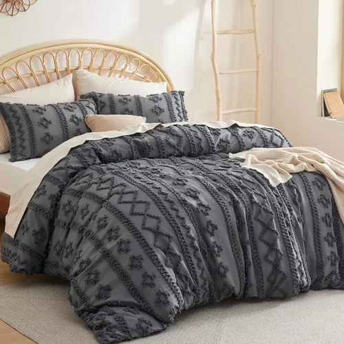 Miniatura 2 de Bedsure Funda de edredón bohemia, tamaño Queen, suave y cómoda, diseño elegante, ropa de cama bohemia para decoración, lavable a máquina, para todas