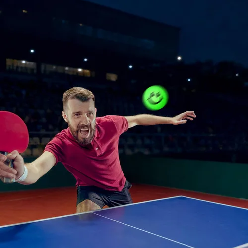 Miniatura 2 de Soulchen 36 pelotas de tenis de mesa que brillan en la oscuridad de 1.575 pulgadas, pelota de tenis de mesa iluminada, bola de neón verde luminosa