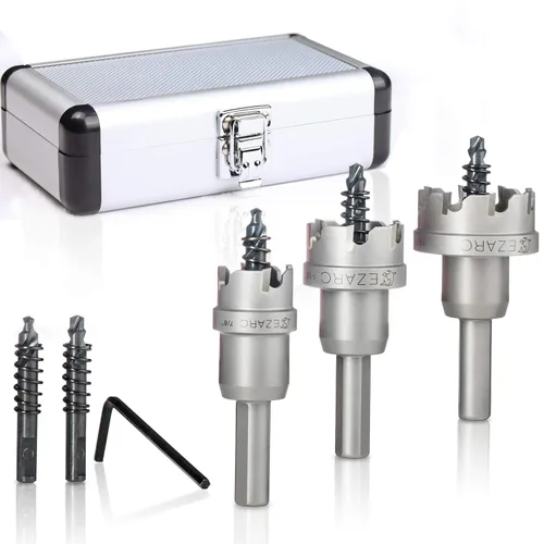 Miniatura 24 de EZARC Sierra Perforadora de Carburo de Tungsteno de Alta Resistencia, Cortador de Agujeros para Acero Inoxidable, Metal en Lámina 1-1/2" 38mm