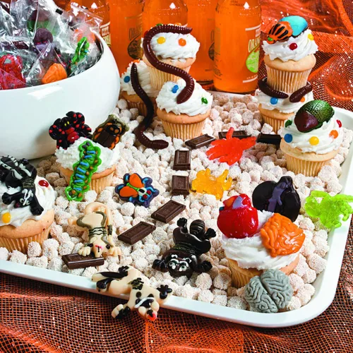 Miniatura 3 de Fun Express Caramelos de gomitas de cosecha de órganos de Halloween a granel, paquete de 1 libra con formas de cerebro, corazón, pulmón e intestino