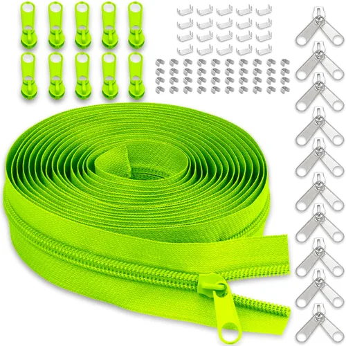 Miniatura 32 de Cinta de cremallera de nailon #5 para costura: YZSFIRM 10 yardas blancas por The Yard Cremalleras de bobina de nailon para manualidades de costura