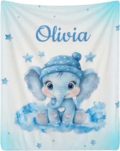 Miniatura 27 de Manta personalizada con nombre para adolescentes, niñas, niños, mantas de bebé personalizadas de franela ultra suave y acogedora, manta con nombre