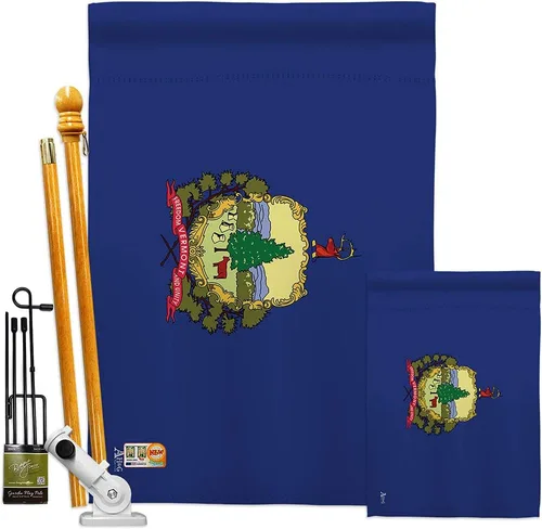 Miniatura 5 de Americana Home & Garden HG140546 Vermont States Impressions Decorative Vertical House 28" x 40" 13" 18.5" Double Sided Flag Collection Printed in USA