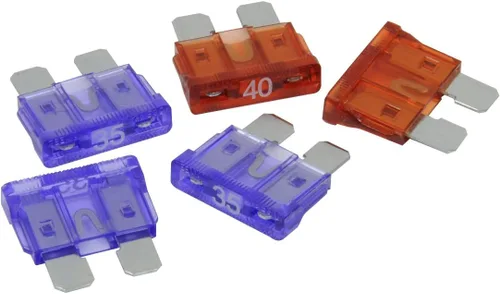 RoadPro ATO Fuses - Juego de 5 fusibles RPATOHA de 35 amperios y 40 amperios ATO fusibles de 5 fusibles de tiempo retardado automotriz