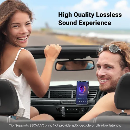 Miniatura 7 de UGREEN Adaptador Bluetooth 5.4 para automóvil, llamadas manos libres y cancelación de ruido, adaptador AUX a Bluetooth para automóvil, receptor
