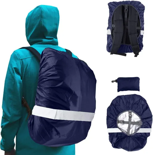 Miniatura 9 de Frelaxy Funda para Mochila de Alta Visibilidad con Tira Reflectante, 100% Impermeable, Funda de Mochila Ultraligera, Bolsa de Almacenamiento, Correa