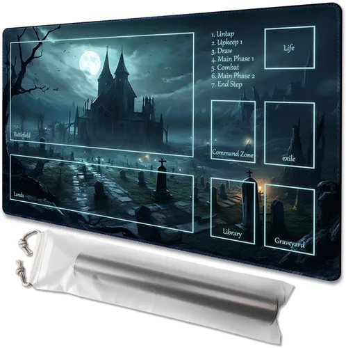 Miniatura 63 de MTG - Tapete de juego tamaño 24 x 14 pulgadas, bolsas de almacenamiento gratuitas, respaldo antideslizante, impresión, ideal para entusiastas