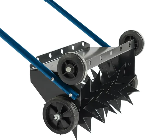 Miniatura 3 de VINGLI Aireador de césped, aireador manual resistente para patio y jardín, fácil de montar, aireador de césped con mango en forma de U de 45