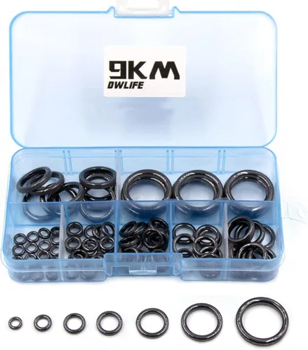 Miniatura 9 de 9KM DWLIFE Kit de repuesto de anillo guía de cerámica para reparación de caña de pescar, 14 tamaños de 0.13 a 1.86 pulgadas A - 28 piezas