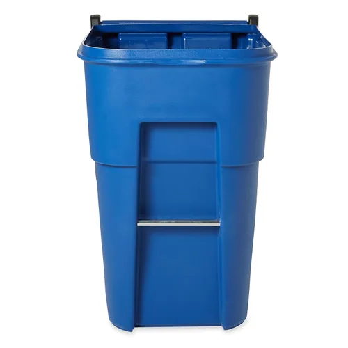 Miniatura 4 de Rubbermaid Commercial Products BRUTE Contenedor de Basura/Desperdicios Rodante con Ruedas, 95 Gal, Azul, para Restaurantes/Hospitales/Oficinas/Área