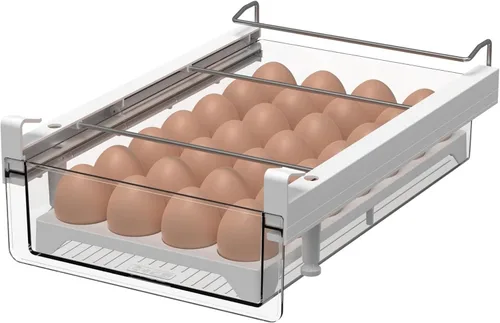 Miniatura 9 de vacane Contenedores organizadores de nevera, cajón de refrigerador de plástico transparente con asa, organizador de cajón de refrigerador extraíble
