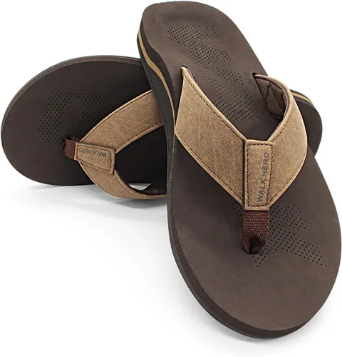 Miniatura 6 de Men Sandals Flip Flop with Orthotic Arch Support Athletic Slide Sandals for Men with Soft Cushion Footbed