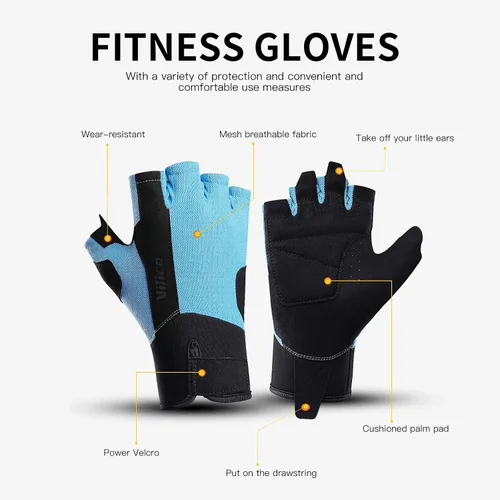 Miniatura 3 de Guantes de levantamiento de pesas para hombres, guantes de entrenamiento para mujeres, guantes de gimnasio transpirables y cómodos, antideslizantes