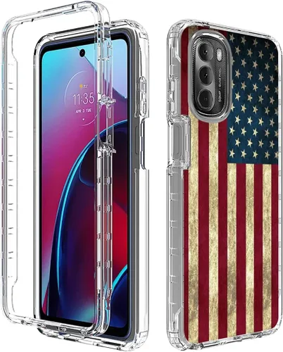 Miniatura 6 de Funda para Moto G Stylus 2022 4G, XT2211 con protector de pantalla de vidrio templado, funda protectora de cuerpo completo con bonito