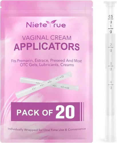 Miniatura 11 de Nieteyrue Aplicadores vaginiales de plástico para crema (40 paquetes) Versión actualizada y marcas de dosificación envueltas individualmente que se