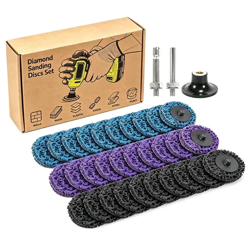 Juego de discos de lijado (33) | Easy Strip Wheels for Drill Die Grinder Accessories, Paint Remover Tool for Rust, Oxidation, Paint Removal with