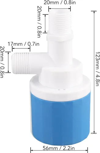 Miniatura 8 de Válvula de bola flotante de 1/2 pulgada DN15 Control automático de nivel de agua para tanque/piscina/inodoro Rango de presión de 0.4-22.0 lbs