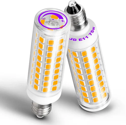 Miniatura 17 de Ziomitus BA15D Bombillas LED de Base Bayoneta de Doble Contacto/DC de 120 Voltios, Reemplazo de 50 Vatios-75 Vatios, T3/T4/C7/S6, 2700K Blanco