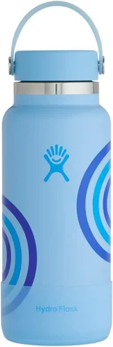 Miniatura 2 de Hydro Flask Flex Cap - Botella de agua reutilizable de acero inoxidable con funda, aislada al vacío, 32 onzas (verde azulado)