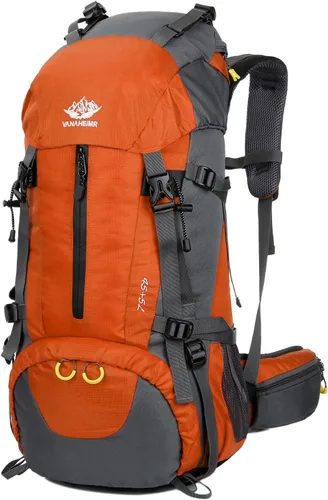 Esup - Mochila de senderismo de 50 l para hombre, mochila de camping con cubierta de lluvia 45l+5l, mochila ligera para senderismo, mochila de viaje