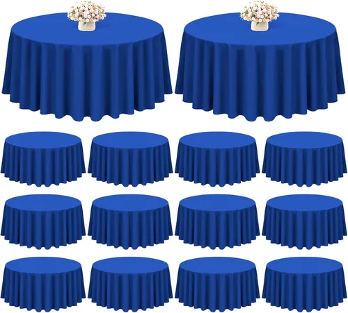Miniatura 157 de Showgeous Paquete de 4 manteles rectangulares de poliéster de 60 x 102 pulgadas, resistentes a las arrugas, lavables, para bodas, mesas de comedor