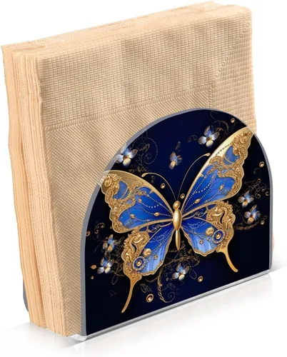 Miniatura 2 de Servilleteros elegantes de mariposa para mesas, servilleteros de acrílico transparente para cócteles, cocina, restaurante, bar, decoración del hogar