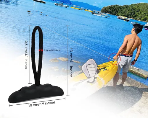 Miniatura 2 de DS. DISTINCTIVE STYLE Kayak Handles 2 Pieces Carry Handles Replacement Kayak Accessories Negro