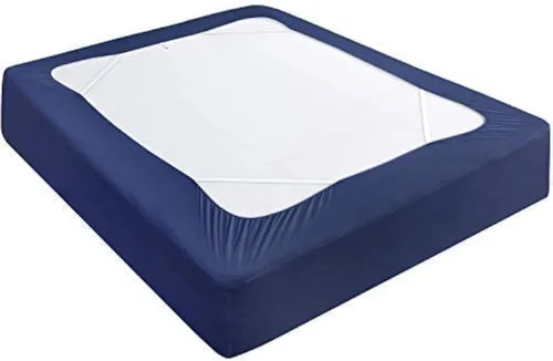 Miniatura 13 de Funda de somier tamaño king, falda de cama elástica de 4 lados, alternativa elegante para faldas de cama para hotel/hogar, se adapta a somieres