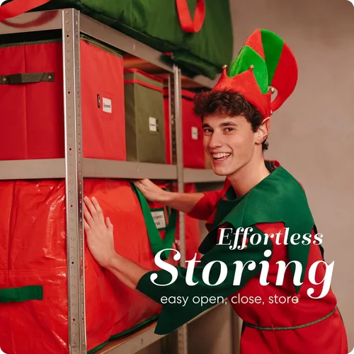 Miniatura 6 de Bolsa de almacenamiento para árbol artificial de Navidad, de gran capacidad Rojo