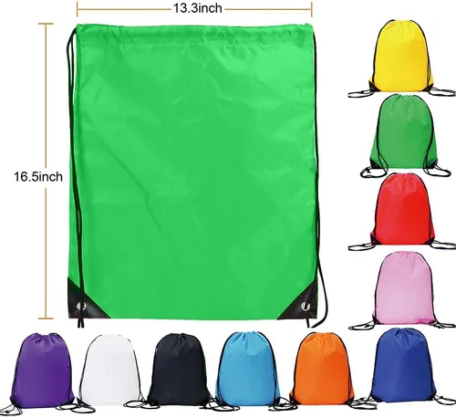 Miniatura 2 de Drawstring Backpack Bulk 20 Pcs Draw String Backpack Bags DIY Gym Sports Traveling Yoga Cinch Bag Sackpack Drawstring (10 Color multi color)