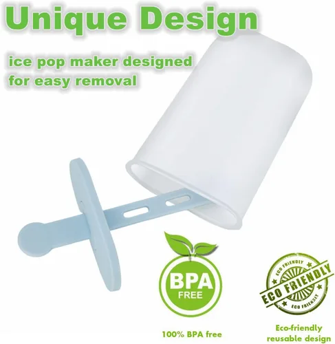 Miniatura 2 de Juego de moldes para paletas de 6 piezas, fabricante de paletas de hielo - libre de BPA, moldes para paletas de hielo de fácil liberación, moldes