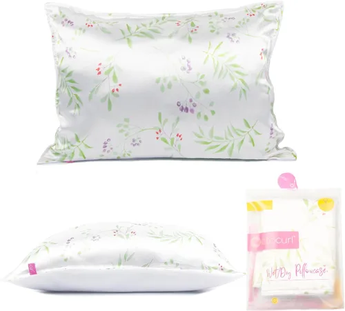 Miniatura 10 de Octocurl Funda de almohada de satén reversible en microfibra absorbente para cabello mojado Más suave que la seda Funda de almohada de satén