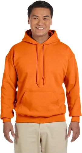Miniatura 4 de Gildan - Sudadera con capucha para hombre, mezcla pesada, cordón de ajuste, Rosa de seguridad