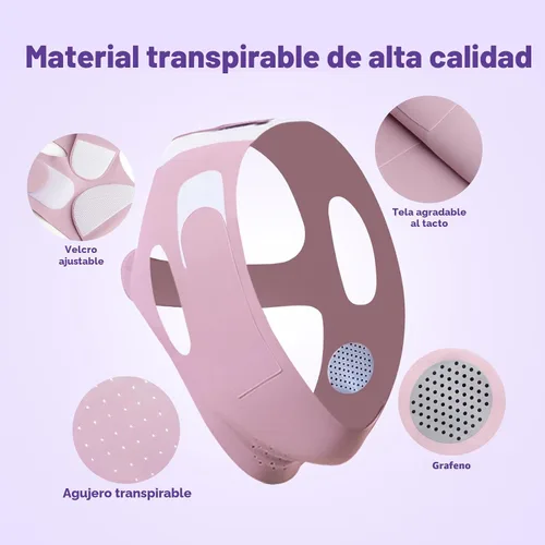 Miniatura 3 de FairyFace Correa para la barbilla para dormir, Correa de elevación en V, Máscara en V, Correa facial reutilizable, Parche para levantar la barbilla