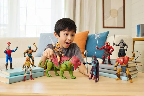 Miniatura 2 de Masters of the Universe Figura de gato de batalla de película 2026 con mordisco y 5 rugidos diferentes, criatura tigre a escala de 5.5 pulgadas