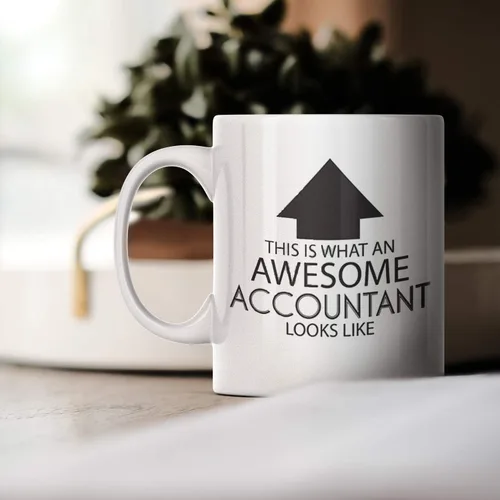 Taza de café divertida de ocupación – This Is What An Awesome Accountant Looks Like – Inspirador sarcasmo cumpleaños Navidad Humor idea de regalo