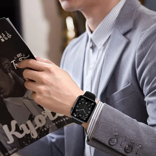 Miniatura 8 de SuperNaNa - Paquete de 15 bandas de silicona suave compatibles con Apple Watch de 38, 40, 41, 42, 44, 45, 46 y 49 mm, correas deportivas unisex