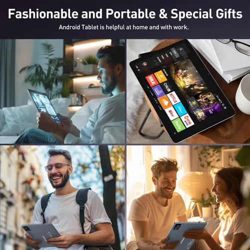 Miniatura 9 de DOMATON Tabletas, tableta Android de 10.1 pulgadas con 14 GB de RAM 128 GB ROM 1280 * 800 pantalla Incell, procesador octa-core batería de 7000 mAh