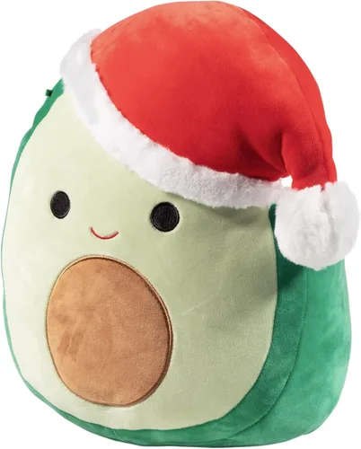 Miniatura 3 de Squishmallows Original Grande de 12" Austin el Santa de Navidad Aguacate - Peluche Oficial de Jazwares para las Fiestas - Juguetes de Animales