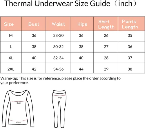 Miniatura 7 de American Trends Conjunto de ropa interior térmica para mujer, ropa interior larga con forro polar, parte superior e inferior, conjuntos térmicos