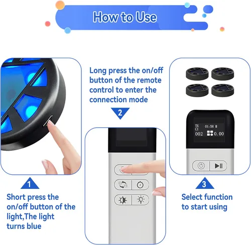 Miniatura 5 de JOJOCY Luz magnética de entrenamiento de reacción, 5 luces de color, 6 modos de duración de la batería de 30 horas, mejora la velocidad de reacción